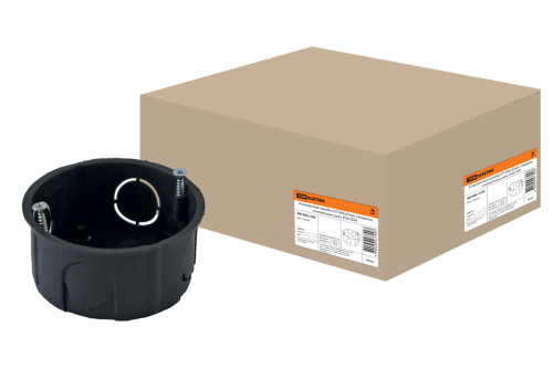 Установочная коробка СП D65х25мм, саморезы, IP20,TDM