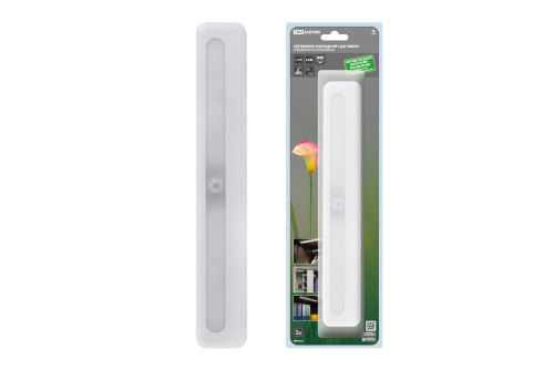 Светильник накладной светодиодный 280х40, 1,5 Вт, 4хАА, дат. движ. и освещ., TDM