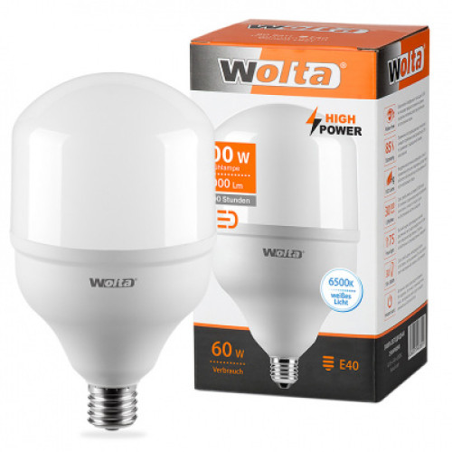 Лампа LED WOLTA HP 60Вт 5000Лм E40  6500K 1/12
