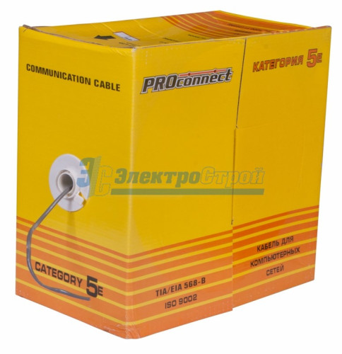 Кабель UTP  2PR  24AWG  CAT5e  305м  CCA   PROCONNECT