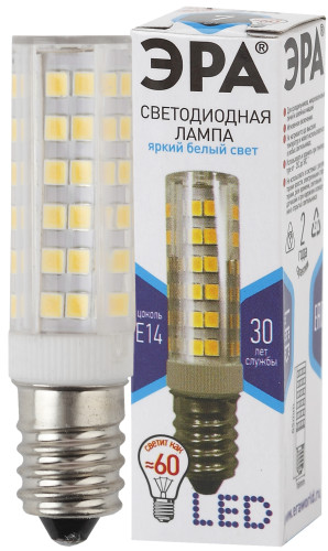 Лампы СВЕТОДИОДНЫЕ СТАНДАРТ LED T25-7W-CORN-840-E14  ЭРА (диод, капсула, 7Вт, нейтр, E14)