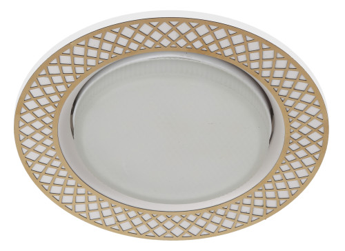 Светильник KL79 WH/GD  ЭРА под лампу Gx53 круглый,220V,13W,белый/золото