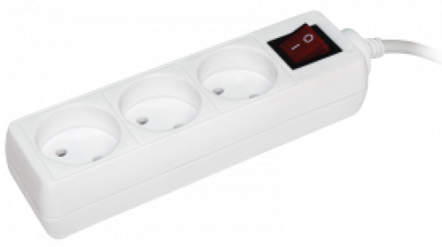 Удлинитель  У3К-выкл. 3 места 2Р/5метров 2х1мм2  10А/250  ИЭК