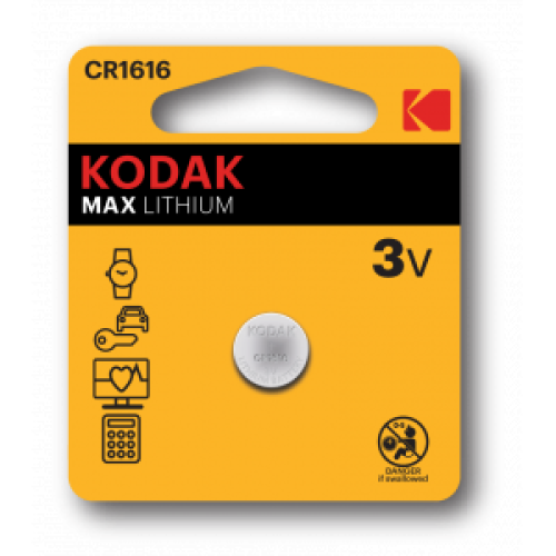 Батарейки Kodak CR1616-1BL MAX Lithium (60/240/50400)