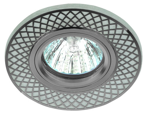 Светильник DK LD42 WH/CH  ЭРА декор cо светодиодной подсветкой MR16, белый/хром