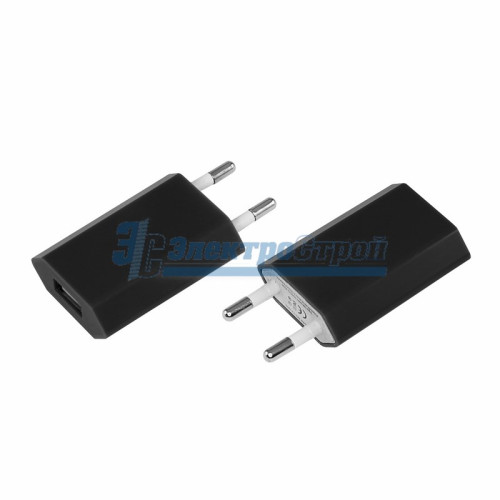 Сетевое зарядное устройство для iPhone USB (СЗУ) (1 000mA) черное