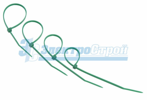 Хомут nylon 150 x 2,5 мм 25шт зеленый  REXANT
