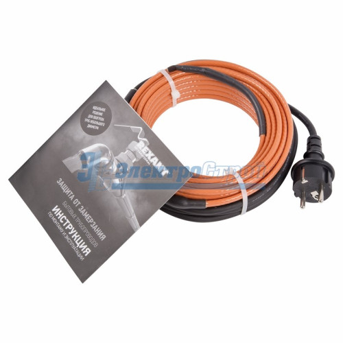 Греющий саморегулирующийся кабель (комплект в трубу) 10HTM2-CT ( 6м/60Вт)  REXANT