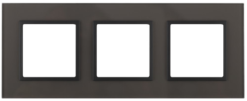 14-5103-32  ЭРА Рамка на 3 поста, стекло, Эра Elegance, серый+антр