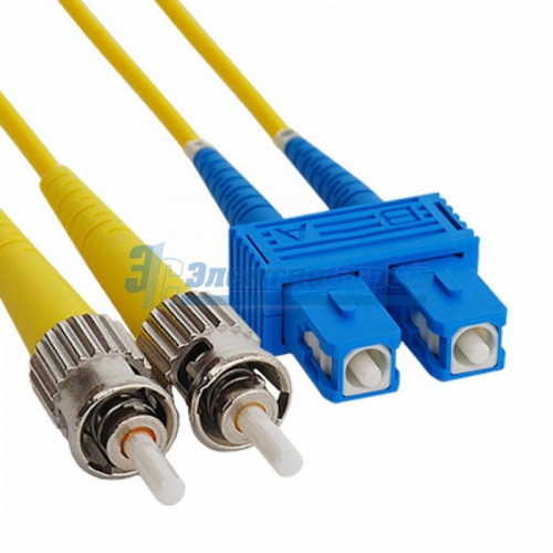 Патч-корд оптический переходной (SM), 9/125 (OS2), SC/UPC-ST/UPC, (Duplex), LSZH, 5м