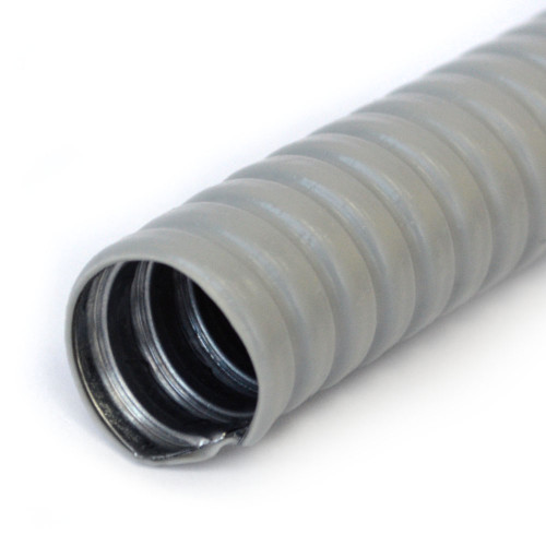 Металлорукав в ПВХ оболочке серый МРПИ-12 (100м/уп) Строитель