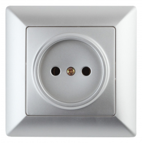 4-201-03  Intro Розетка 2P, 16А-250В, СУ, Solo, алюминий