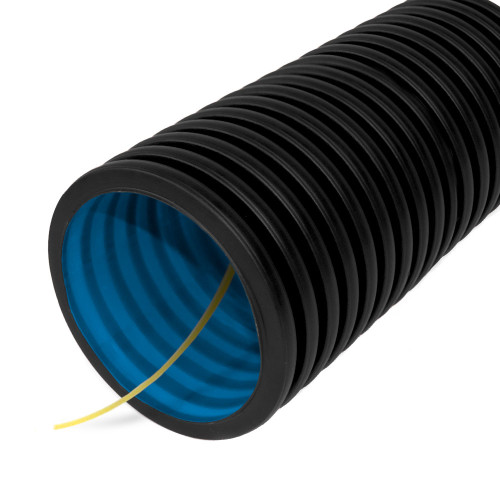 Труба гофрированная двустенная ПНД гибкая тип 450 (SN8) д160 стойкая к ультрафиолету НГ с/з черная
