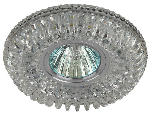 Светильник DK LD34 SL/WH  ЭРА декор cо светодиодной подсветкой MR16, прозрачный