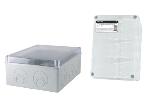 Коробка распаячная КР 100х100х29 ОП белая, IP40, инд. штрихкод TDM