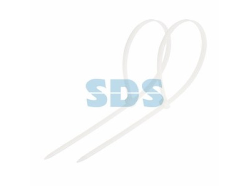 Хомут-стяжка кабельная нейлоновая REXANT 250 x7,6 мм, белая, упаковка 100 шт.