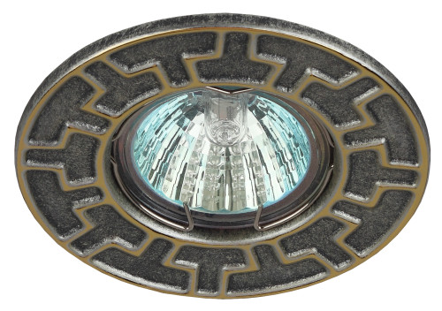 Светильник ST5 GD/SS  ЭРА штампованный MR16,12V/220V, 50W сатин серебро/золото