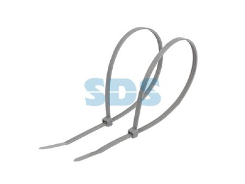 Хомут-стяжка кабельная нейлоновая REXANT 300 x4,8 мм, серая, упаковка 100 шт.