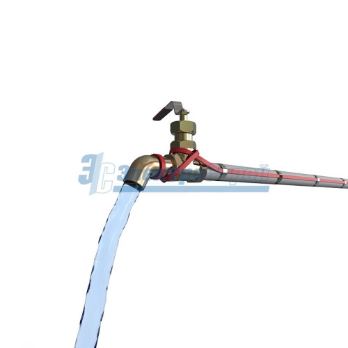 Греющий саморегулирующийся кабель (комплект в трубу) 10HTM2-CT (25м/250Вт)  REXANT