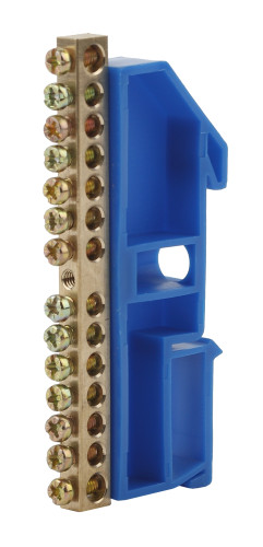 Шина ЭРА NO-222-50 PE земля на DIN-изоляторе ШНИ-8х12-6-Д-синий