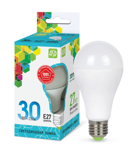 Лампа светодиодная LED-A70-standard 30Вт 230В Е27 4000К 2700Лм ASD