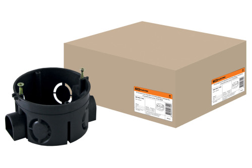 Установочная коробка СП D65х40мм, саморезы, стыковочные узлы, IP20,TDM