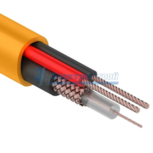 Кабель для видеонаблюдения КВК-В-2 нг(А)-HF + 2х0.50 мм²,  200м.,  REXANT  (многожильный РК-75-2-13)