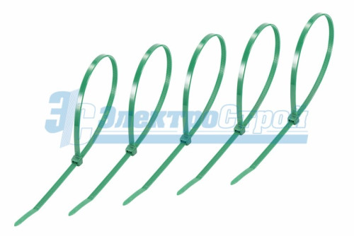 Хомут nylon 300 x 4,8 мм 25шт зеленый REXANT