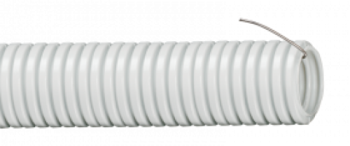 Труба гофрированная ПВХ d 25 с зондом  (50 м), IP 55, RAL 7035