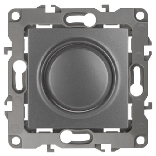 12-4101-12  ЭРА Светорегулятор поворотно-нажимной, 400ВА 230В, IP20, Эра12, графит