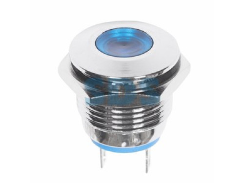 Индикатор металл Ø16 220В подсв/синяя LED  REXANT