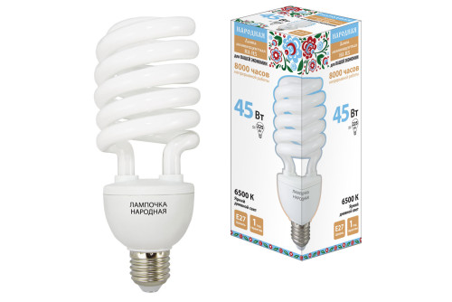 Лампа люминесцентная НЛ-HS-45 Вт-6500 К–Е27 