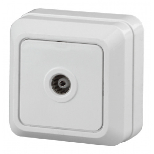 2-301-01  Intro Розетка TV одиночная, IP20, ОУ, Quadro, белый