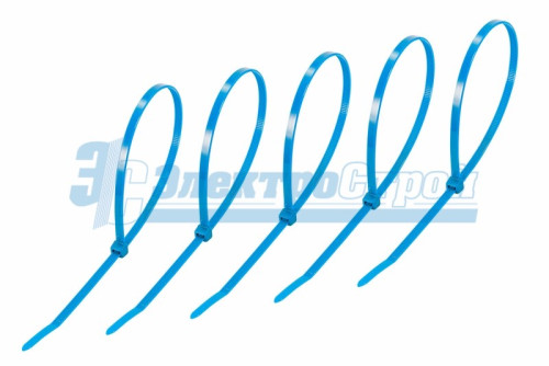 Хомут nylon 400 x 4,8 мм 25шт синий REXANT