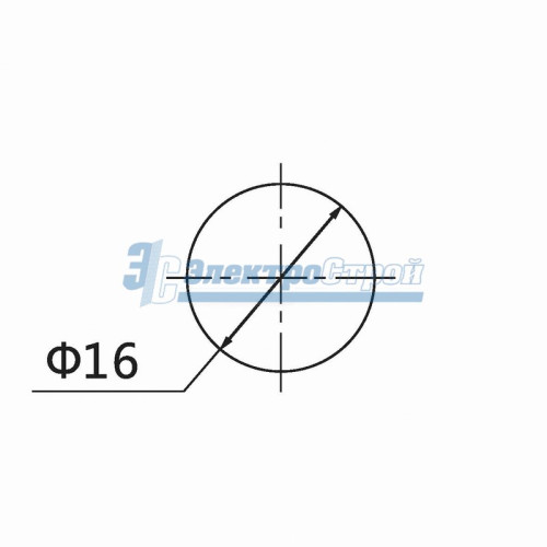 Индикатор Ø16  220V  желтый LED  REXANT