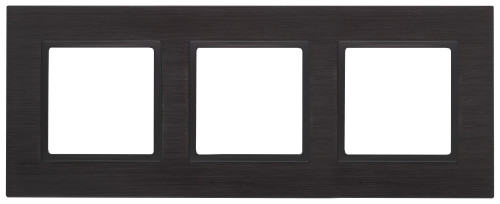 14-5203-05  ЭРА Рамка на 3 поста, металл, Эра Elegance, чёрный+антр