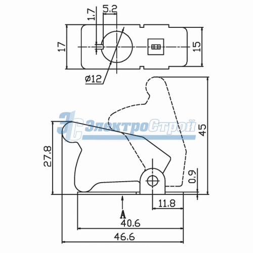 Защитная крышка для тумблеров типа KN и ASW  хром  REXANT