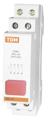 Выключатель кнопочный зеленый ВК-47 2НО;2НЗ TDM