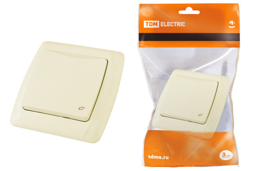 Розетка с крышкой 2П+З с защитными шторками 16А 250В сл. кость 