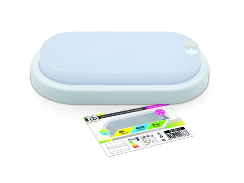 Светильник светодиодный герм СПП-Д 2203 8Вт 230В 4000К 640Лм 198х100мм с датчиком движения ОВАЛ IP65