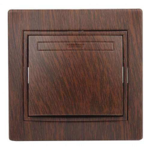 1-101-10  Intro Выключатель, 10А-250В, IP20, СУ, Plano, венге