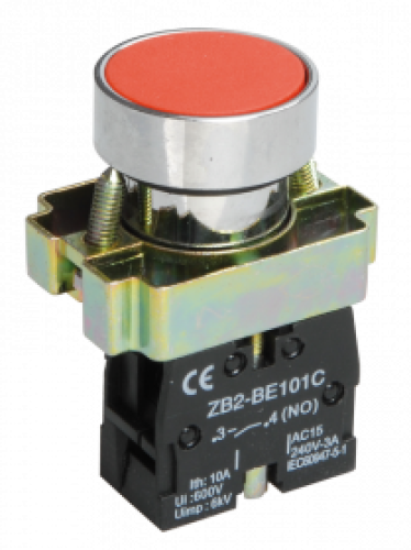 Кнопка управления LAY5-BA42 без подсветки красная 1р ИЭК