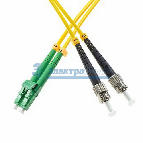 Патч-корд оптический переходной (SM), 9/125 (OS2), SC/APC-ST/UPC, (Duplex), LSZH, 1м