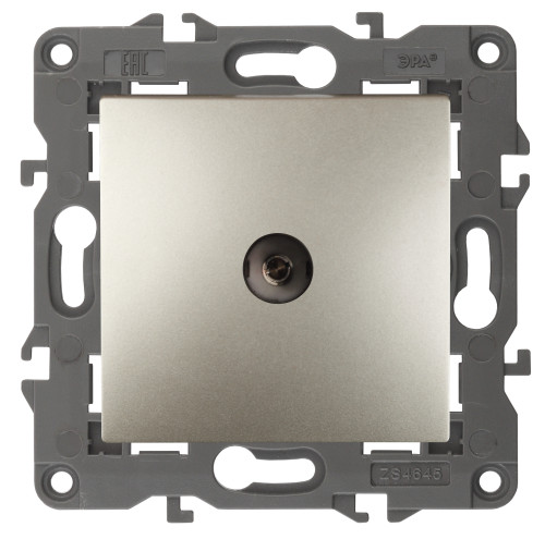 14-3102-04  ЭРА Розетка TV проходная, IP20, Эра Elegance, шампань