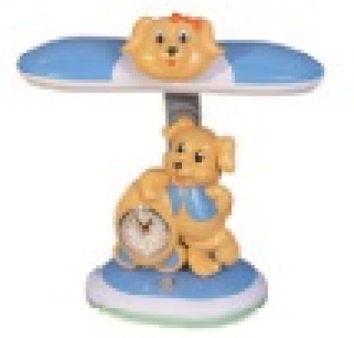 Светильник Дружок настол/часы 220В, 11Вт, G23, голубойTDM