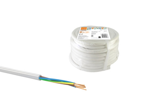 Провод ПВСмб 5х2,5 (10м), белый Народный