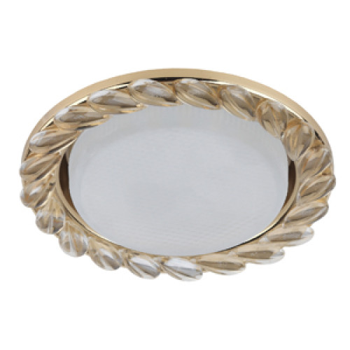 Светильник DK83 GD/WH  ЭРА под лампу Gx53, 220V,13W, золото/прозрачный