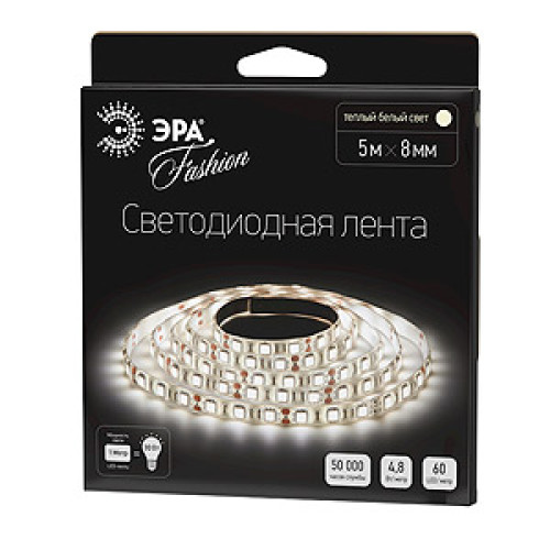 Лента светодиодная ЭРА LS3528-60LED-IP20-WW-5m