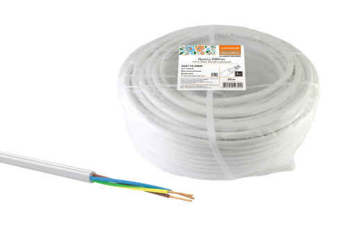 Провод ПВСмб 3х2,5 (50м), белый Народный