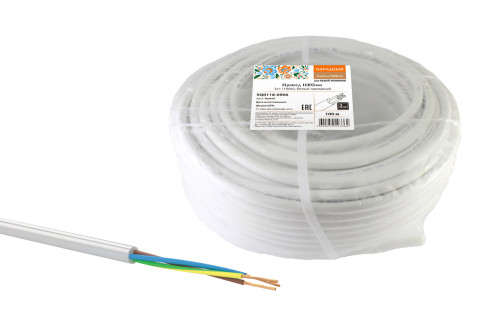 Провод ПВСмб 3х1 (100м), белый народный